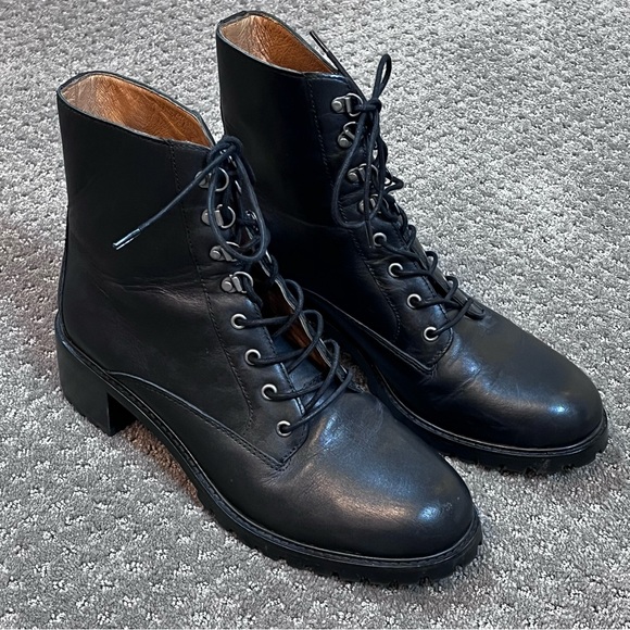 Madewell Shoes - MADEWELL The Julien Lace-Up Lugsole Leather Boots
